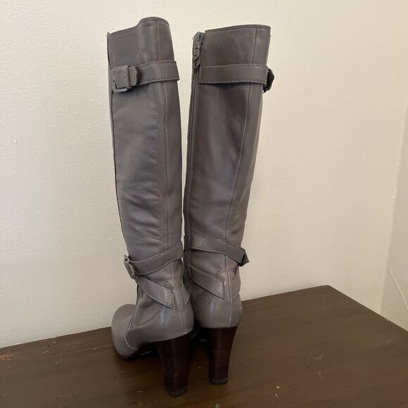 COLE HAAN 100% Leather Phoenix Tall Boot- NikeAir Insole, Ironstone Gray- 8.5 B - Picture 7 of 11